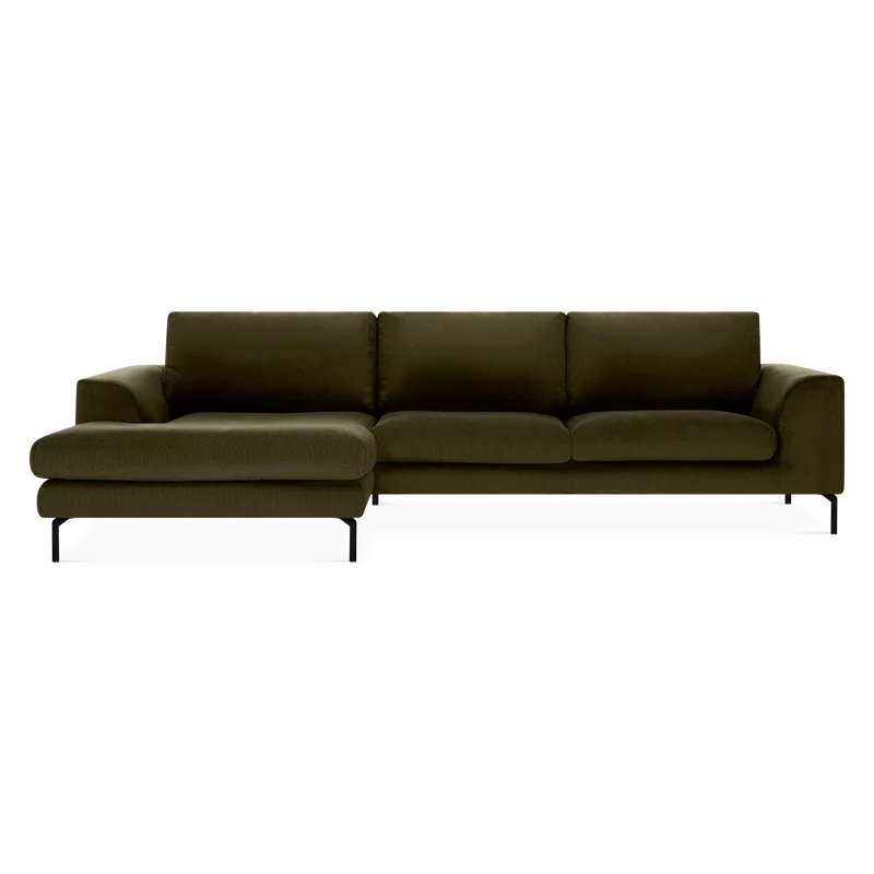 Jazz - Velvet-Upholstered Sectional Sofa by Furninova
