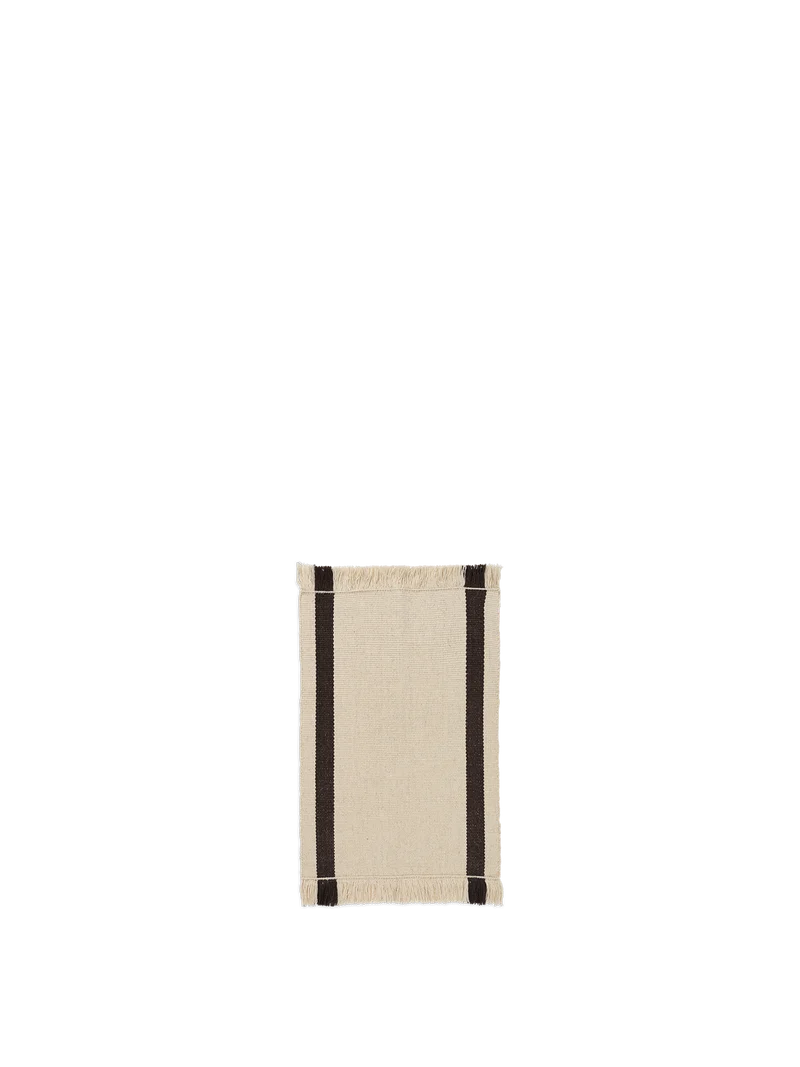 Calm Kelim Mat - Off-White/Coffee