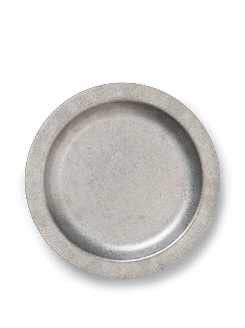 Tumbled Plate - Stainless Steel