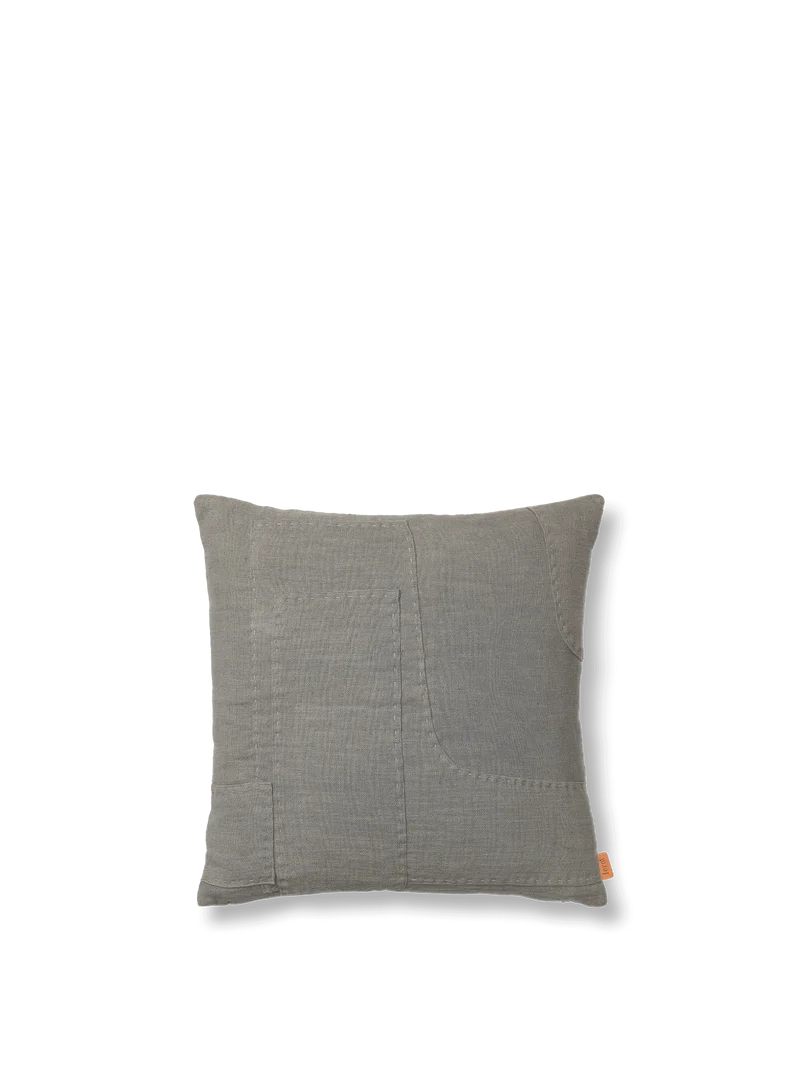 Darn Cushion Cover - Blue Grey