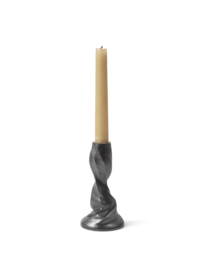 Gale Candle Holder - Small - Blackened Aluminium