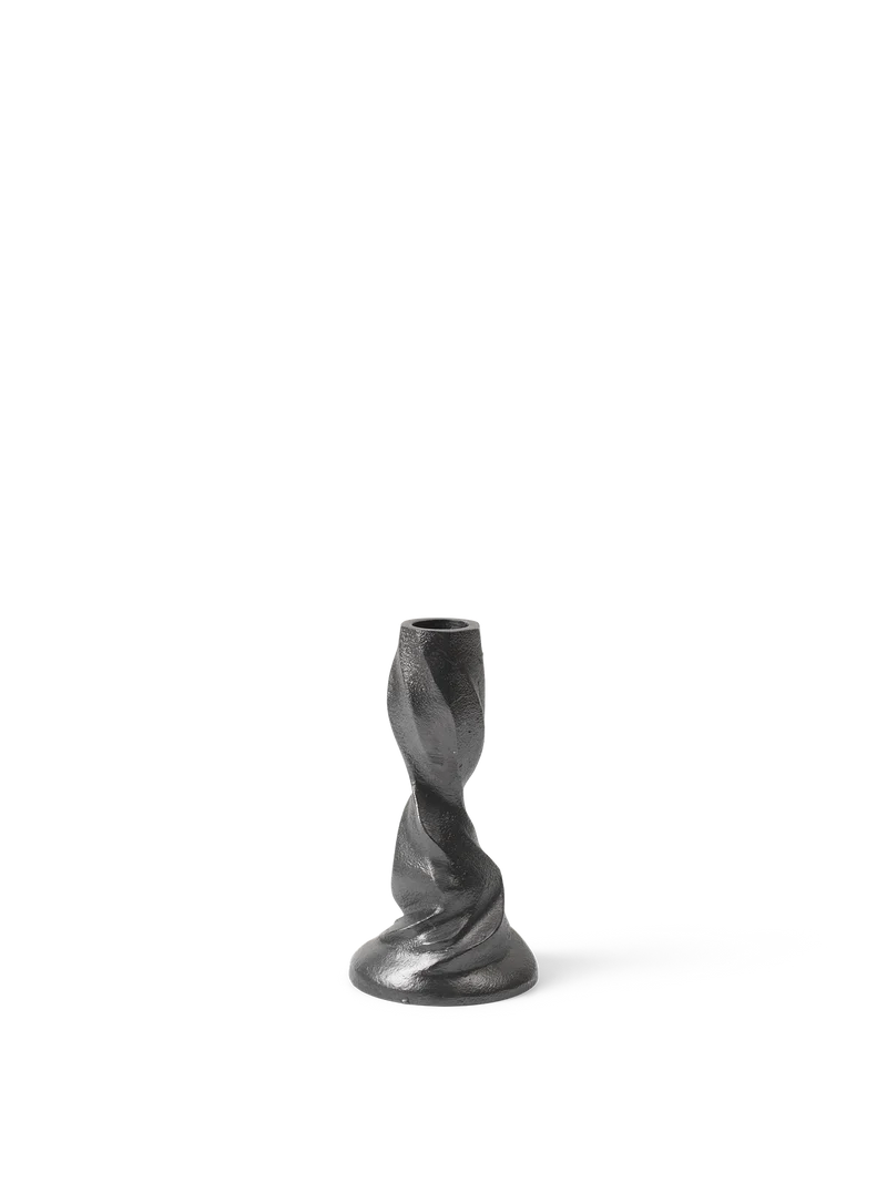 Gale Candle Holder - Small - Blackened Aluminium