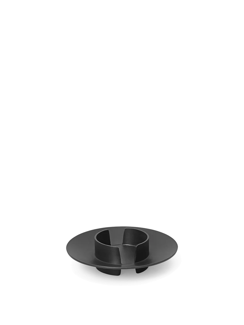 Block Candle Holder - Black Brass