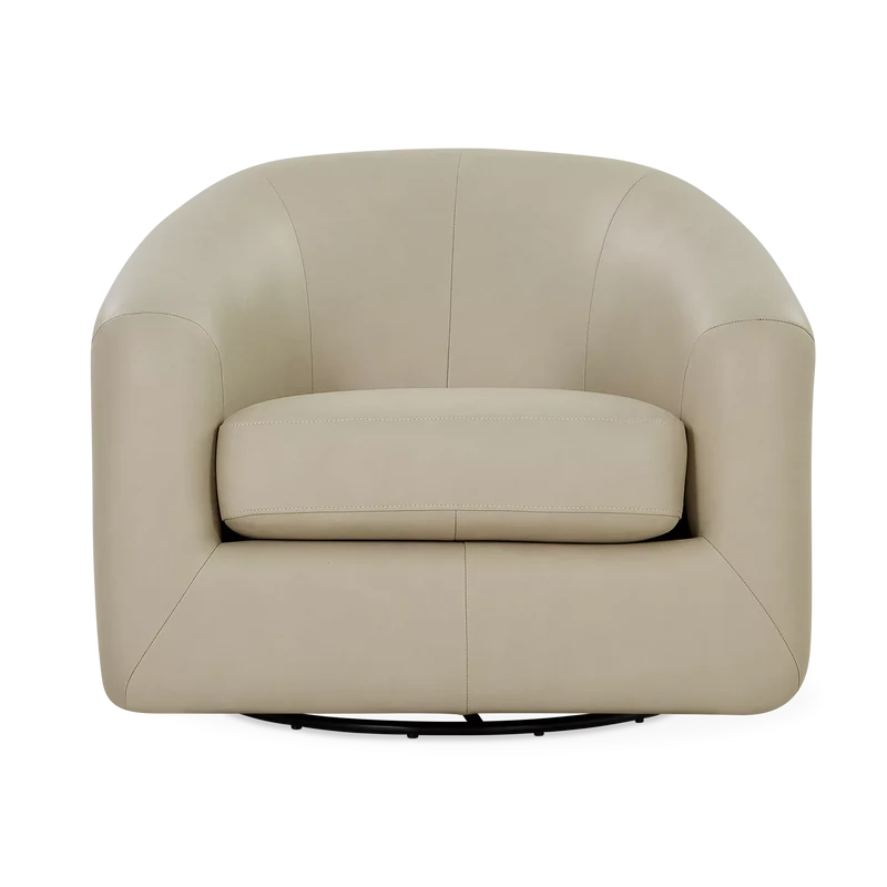 Aksel - Leather Swivel Armchair