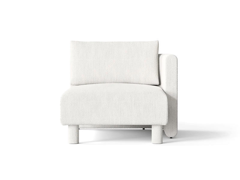 Dase Sofa Chaise Longue Right - Bouclé - Off-white