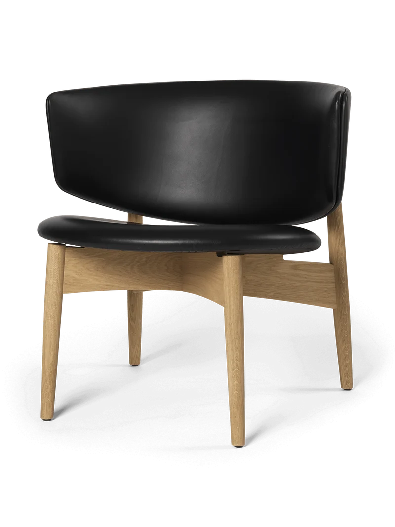 Herman Lounge Chair - Wood - Envy Leather - Oak/Black