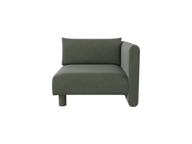Dase Sofa Armrest Right - Rich Velvet - Pine