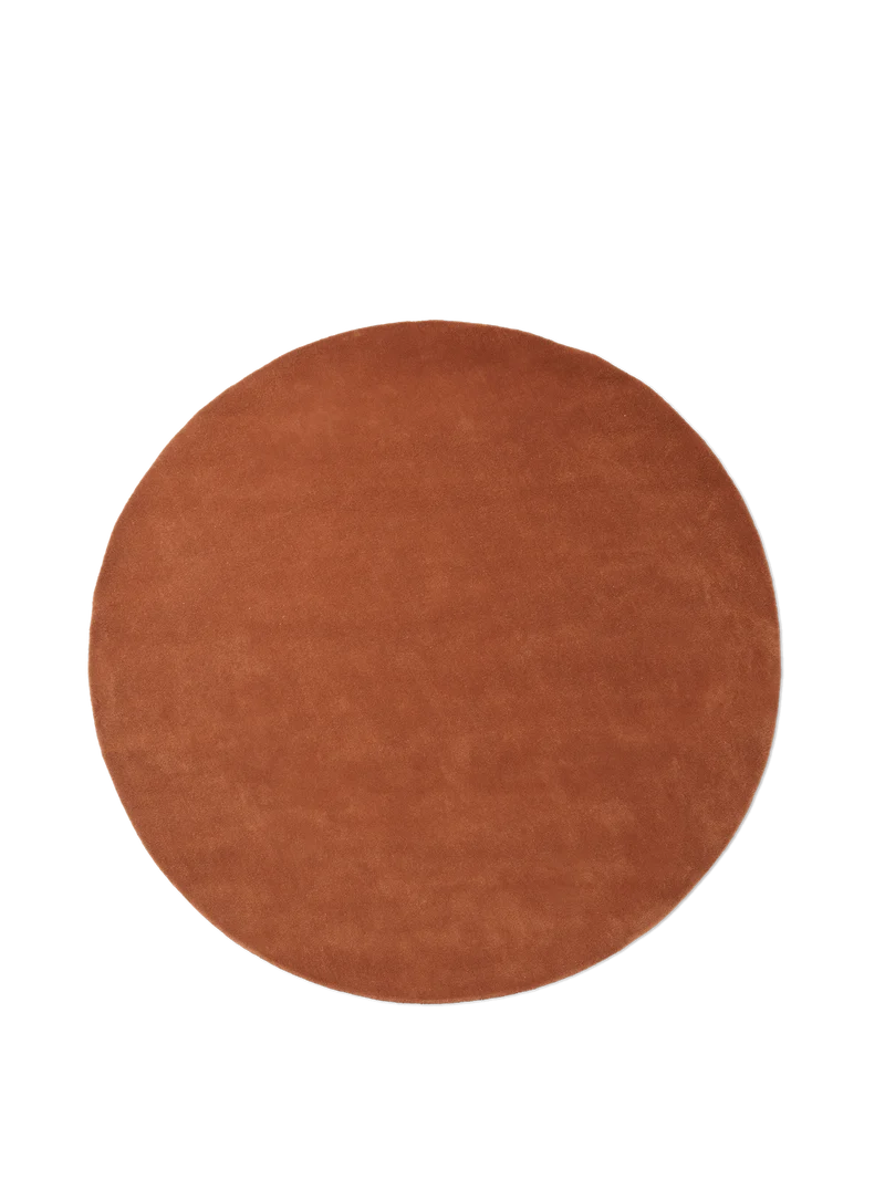 Stille Tufted Rug - Round - Red Brown
