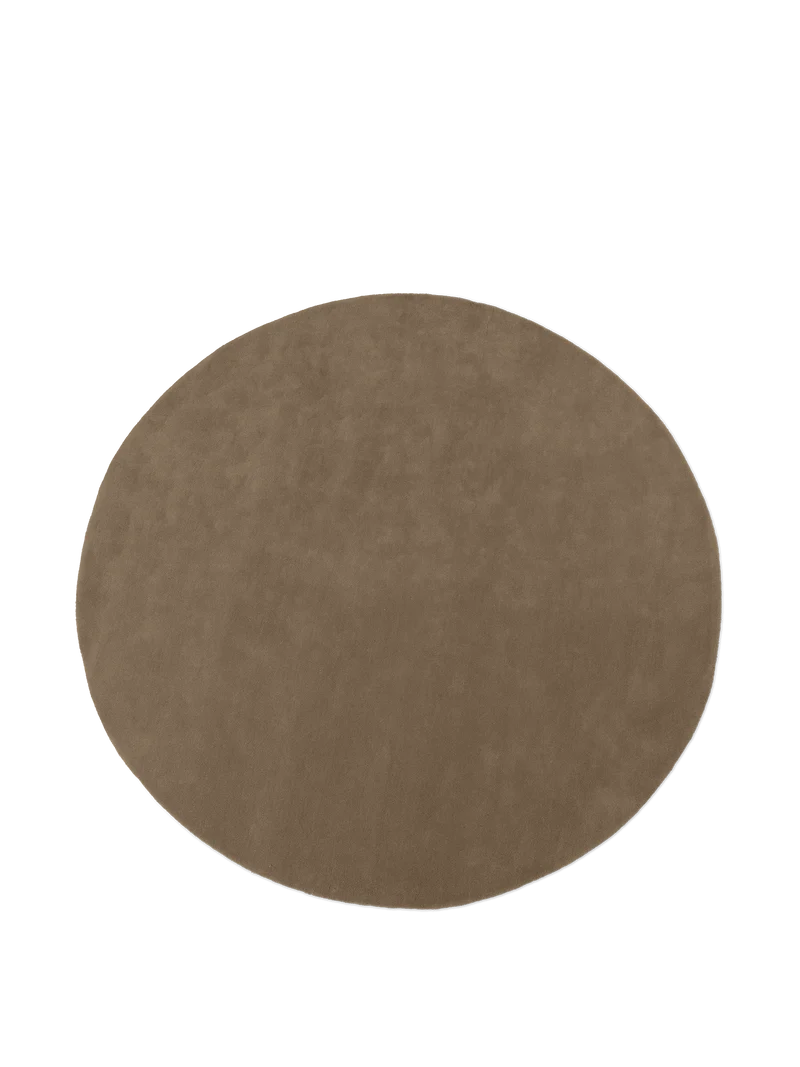 Stille Tufted Rug - Round - Ash Brown