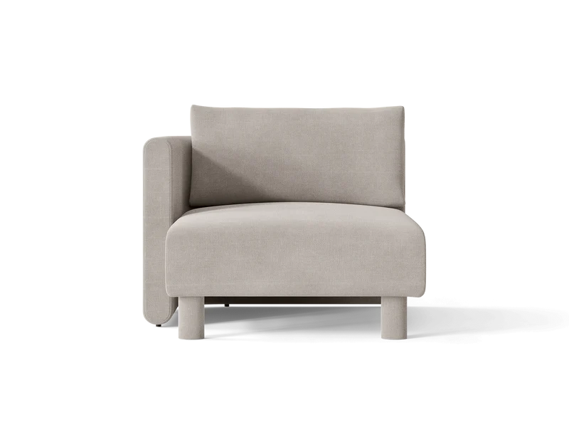 Dase Sofa Chaise Longue Left - Cotton Linen - Natural