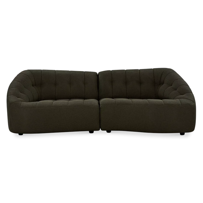 Armonia - Channel Tufted Fabric Sofa by Miki Ferrari