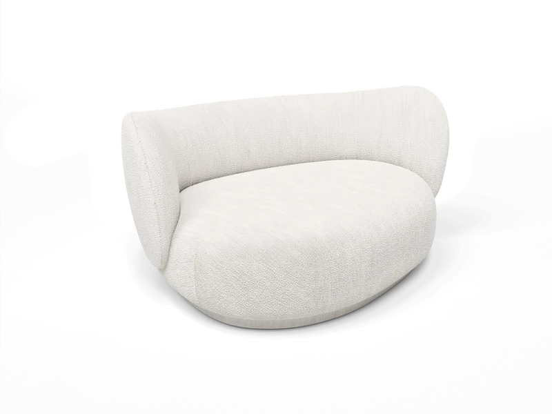 Rico Curve Left - Bouclé - Off-white