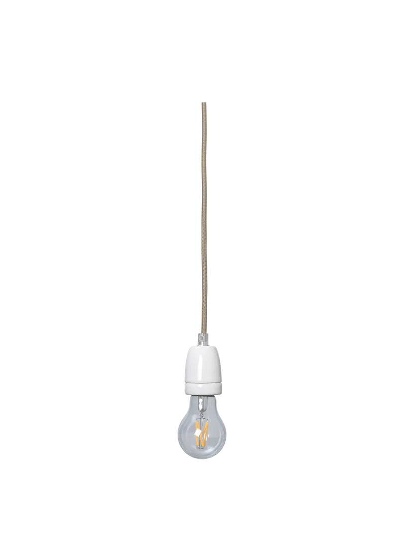 Fabric Cord Set - Ceramic Socket - 4m - Pendant - Dark Cashmere