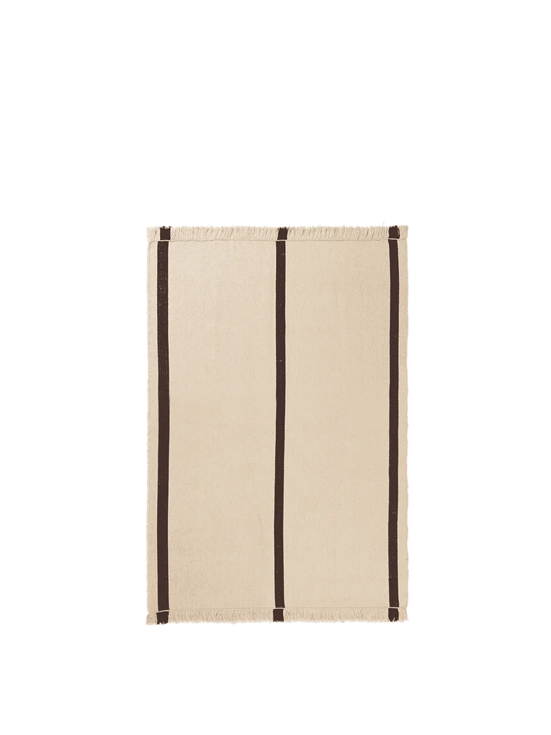 Calm Kelim Rug - Off-White/Coffee