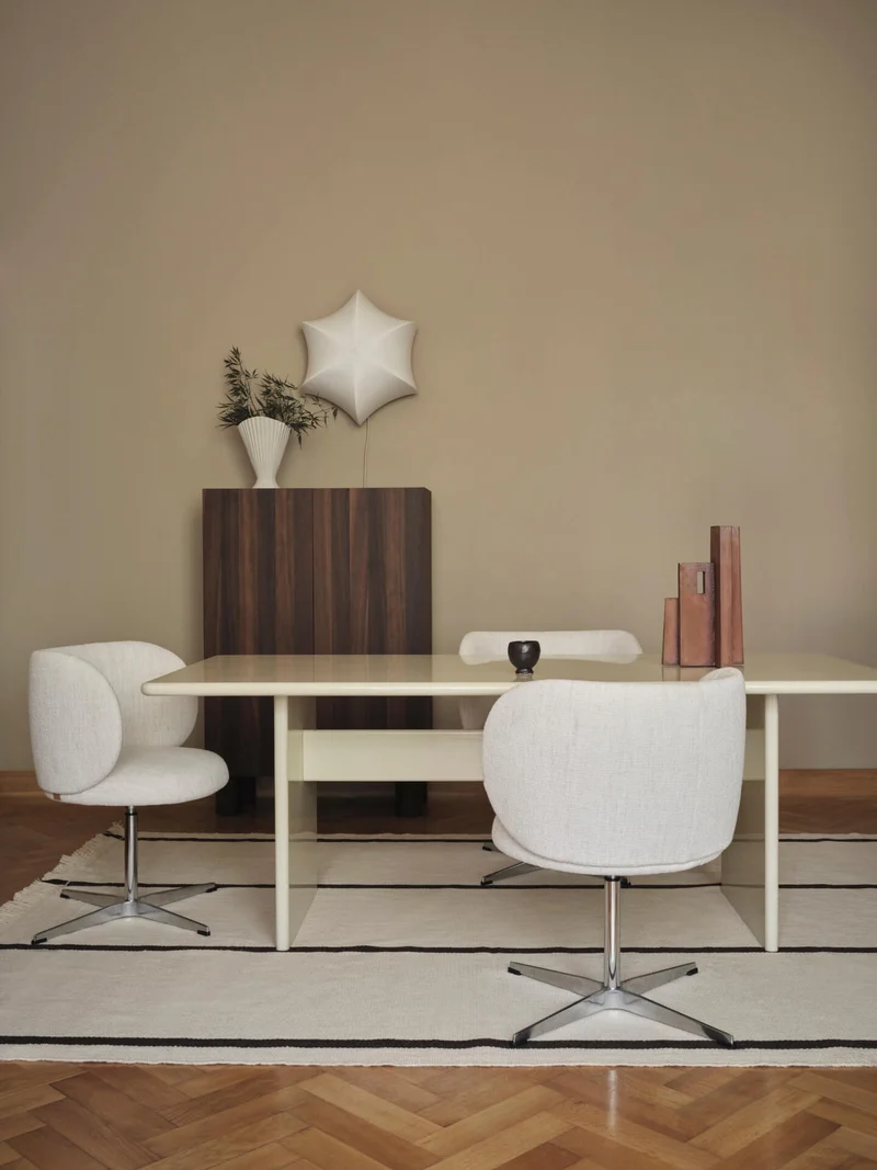 Calm Kelim Rug - Off-White/Coffee