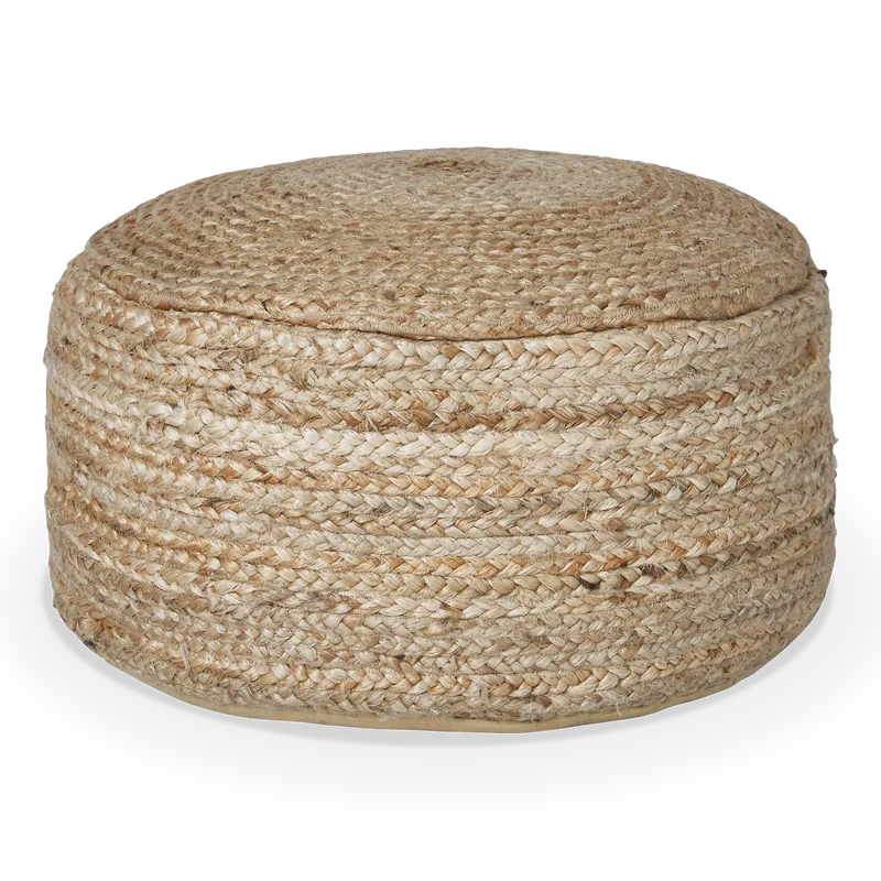 Clendon - Round Woven Pouf