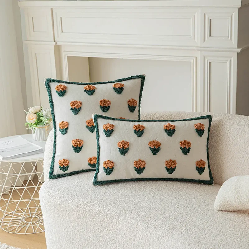 Housse de Coussin Cactus Brodé FLORENT