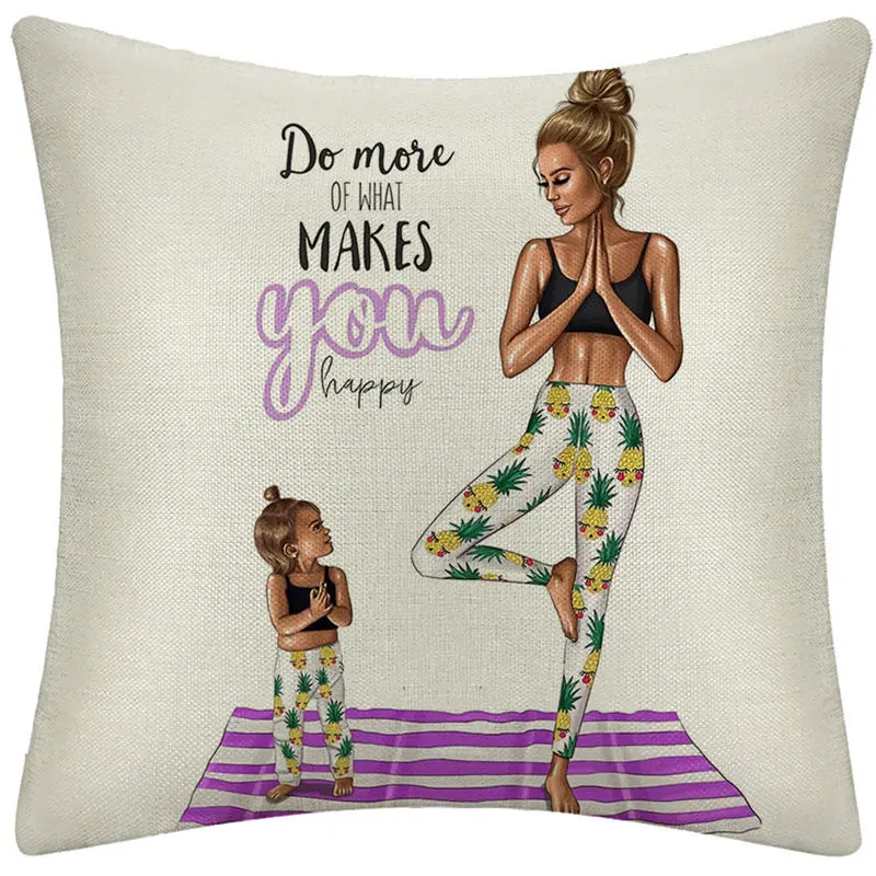 Housse de Coussin Lin Cartoon LINMO