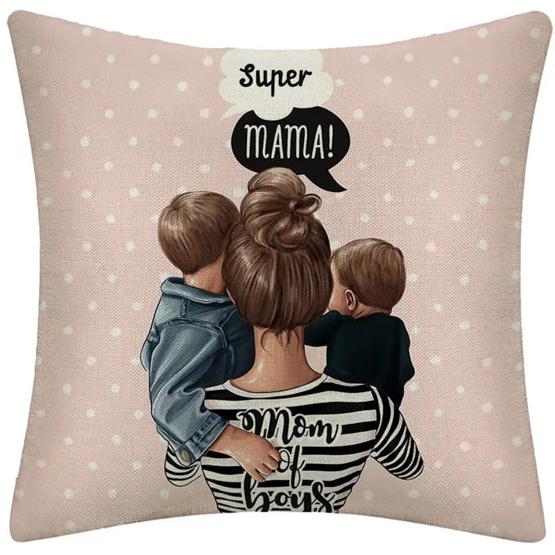 Housse de Coussin Lin Cartoon LINMO