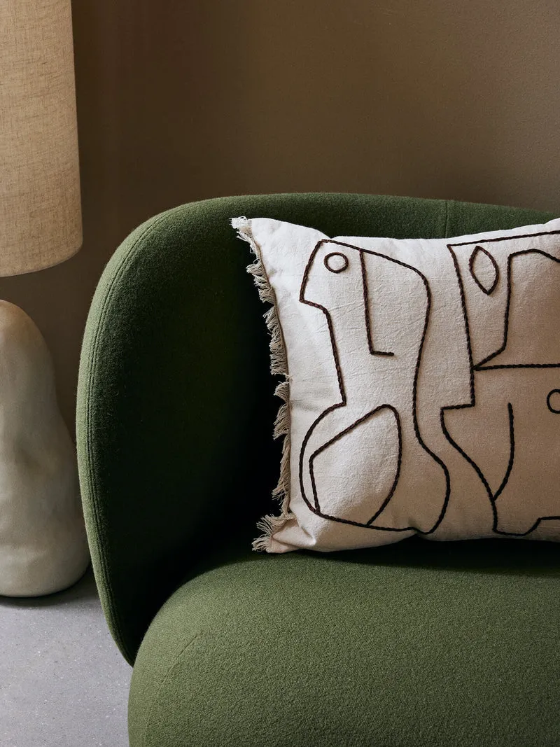 Figure Cushion - Off-White/Coffee