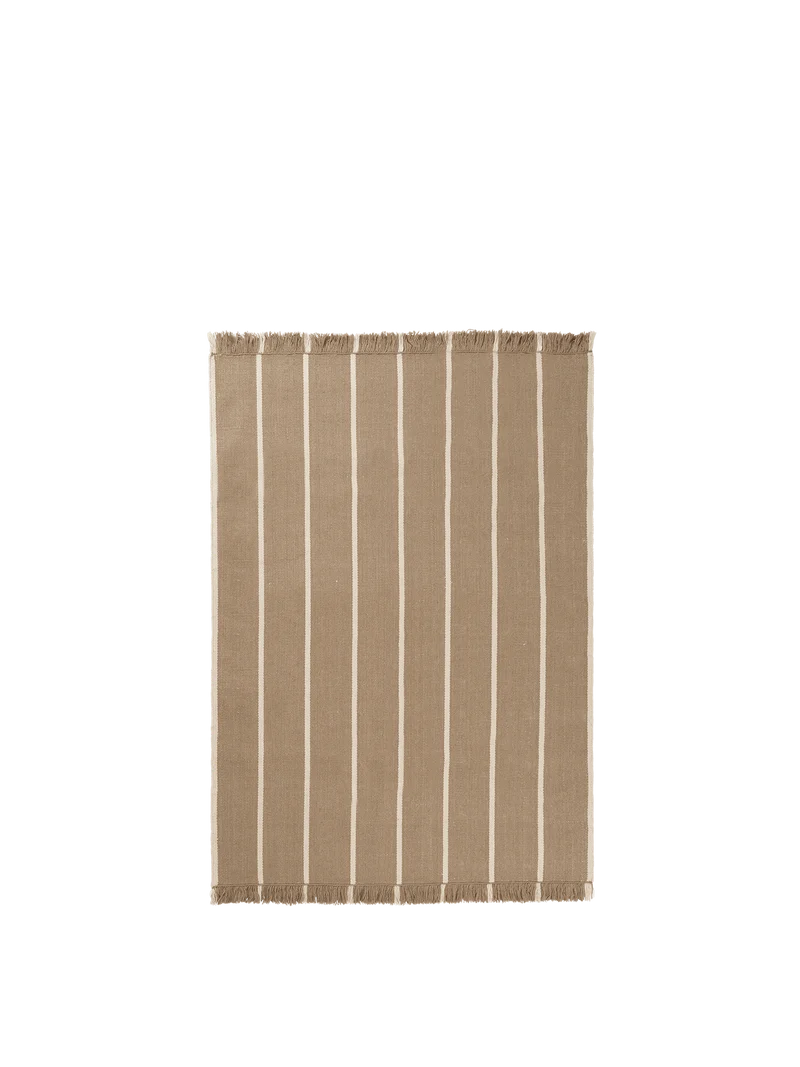 Calm Kelim Rug - Dark Sand/Off-White