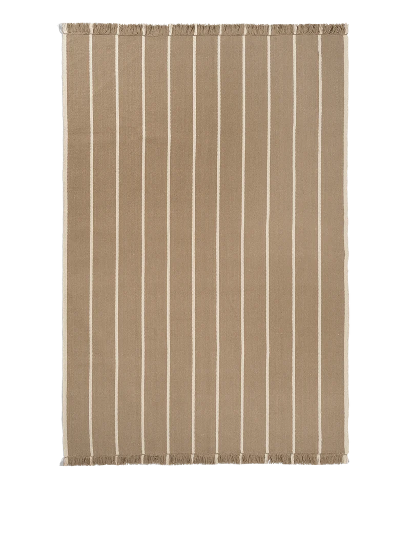 Calm Kelim Rug - Dark Sand/Off-White