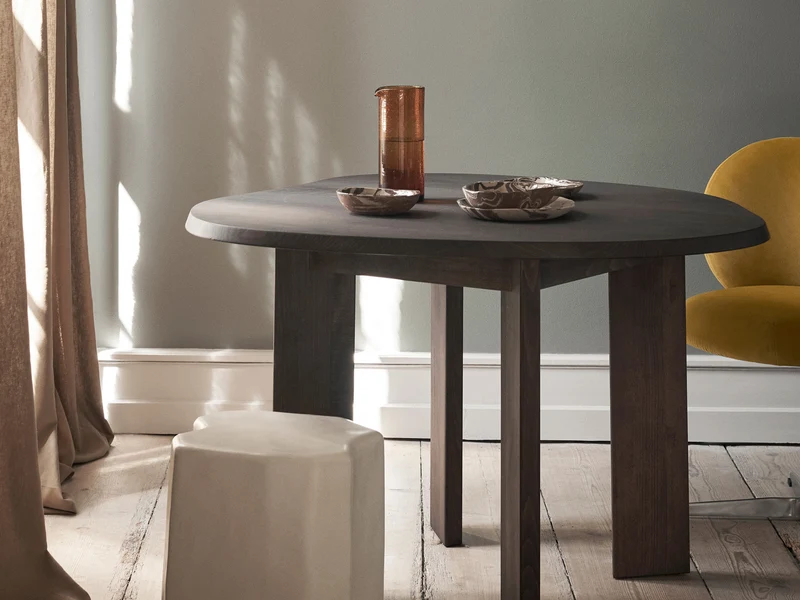 Tarn Dining Table - 115 - Dark Stained Beech