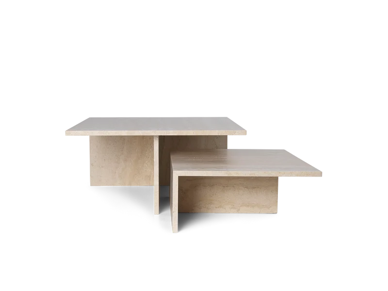Distinct Grande Duo Tables - Travertine