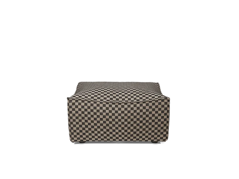 Catena Pouf Rectangular S501 - Check - Sand/Black