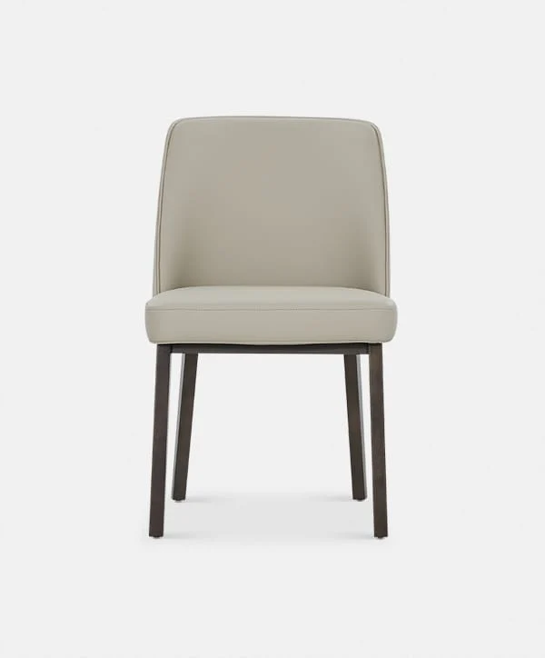 Eva - Faux Leather and Wood Dining Chair by Trica