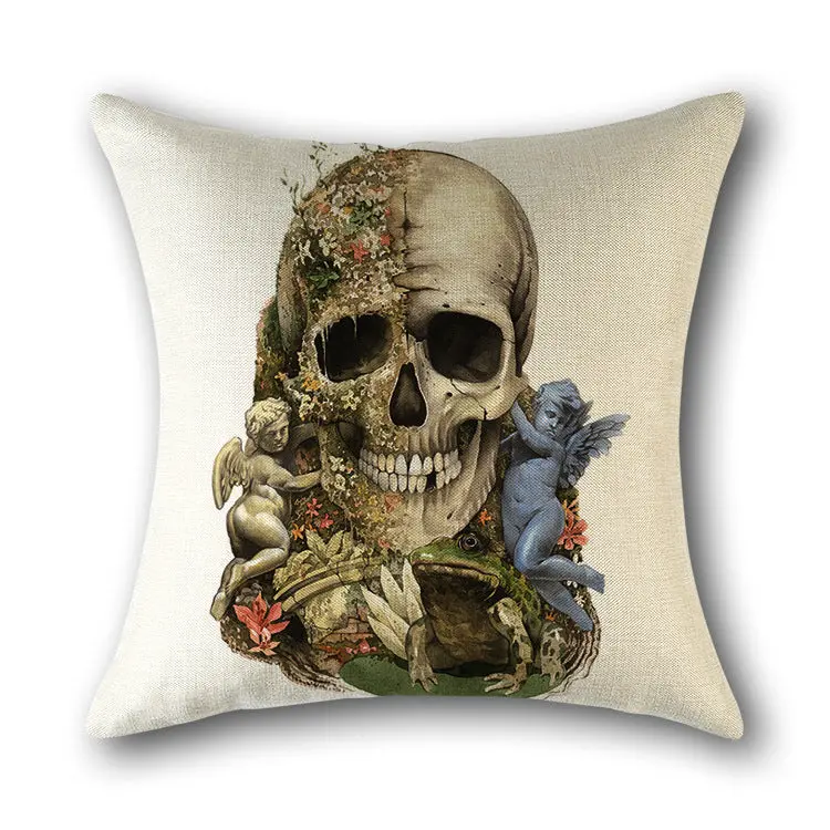 Housse de Coussin Scandinave SKULLFRAB