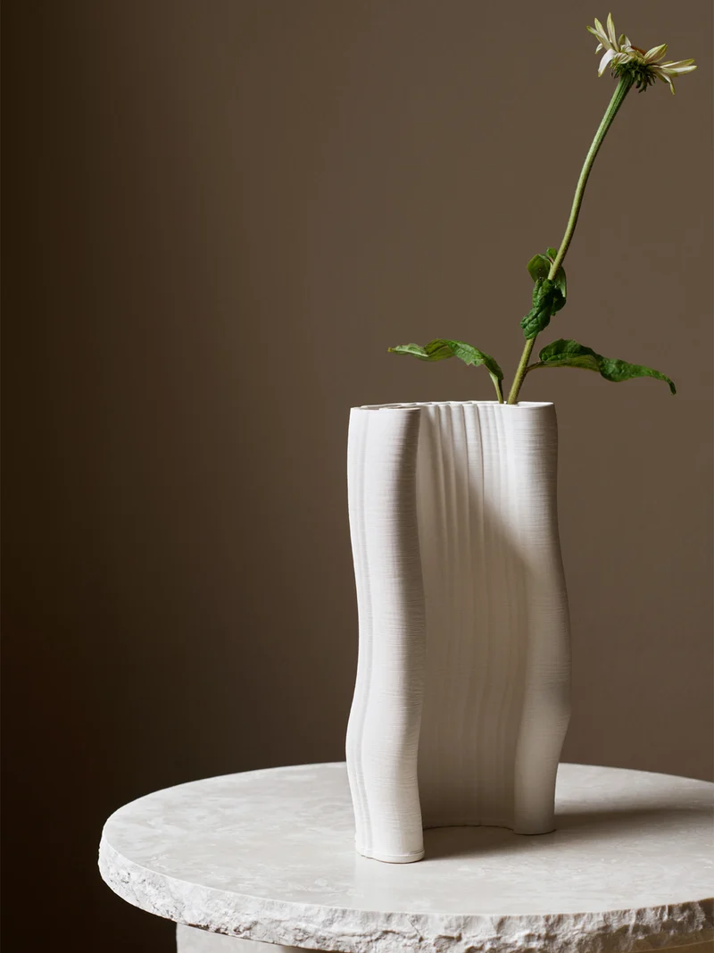 Moire Vase - Large - Off-White