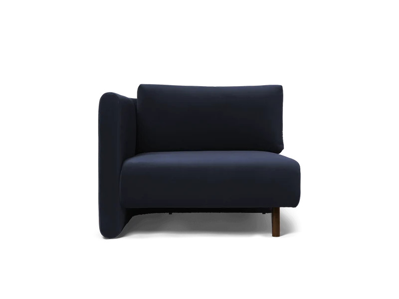 Dase Sofa Armrest Left - Rich Velvet - Navy
