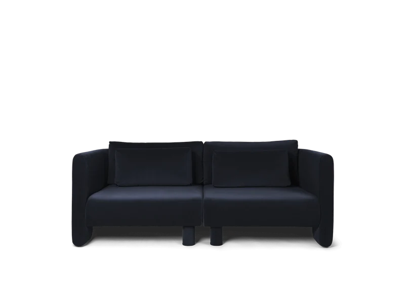 Dase Sofa Armrest Left - Rich Velvet - Navy