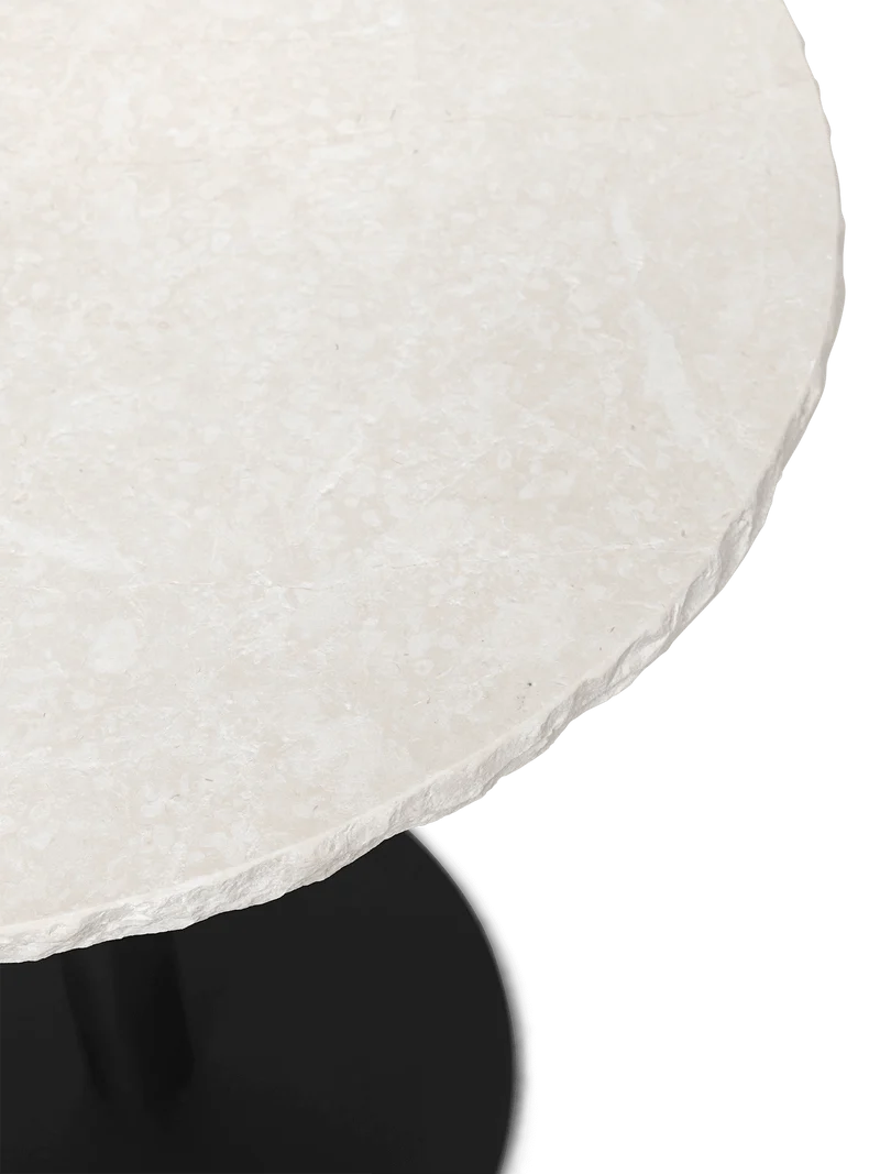 Mineral Café Table - Bianco Curia - Black