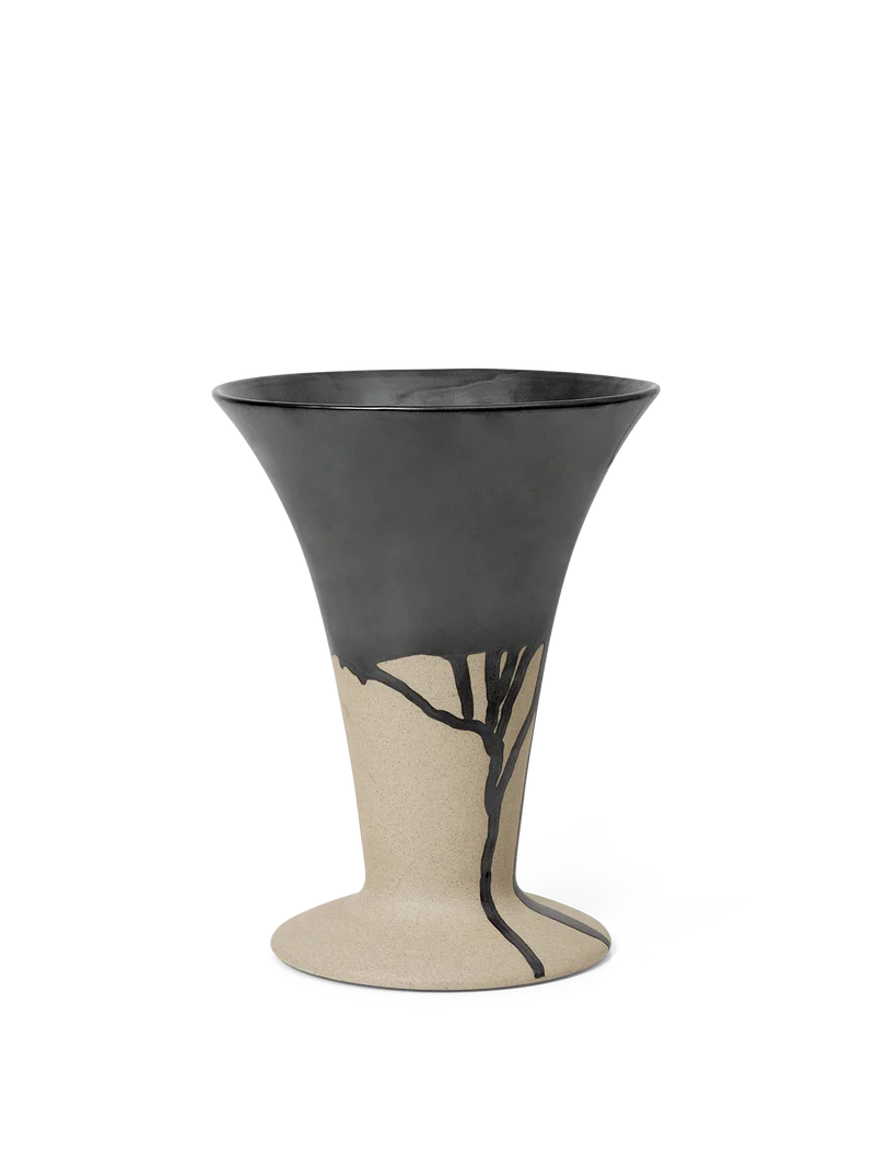 Flores Vase - Sand/Black