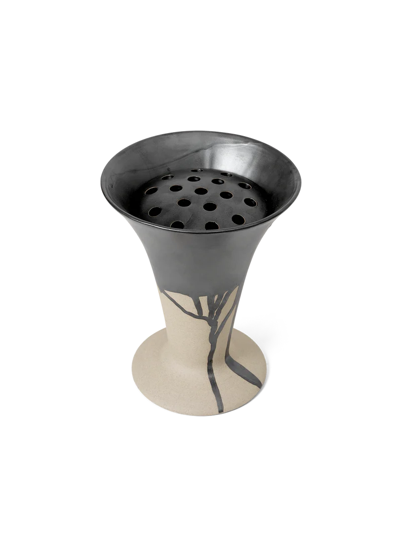 Flores Vase - Sand/Black