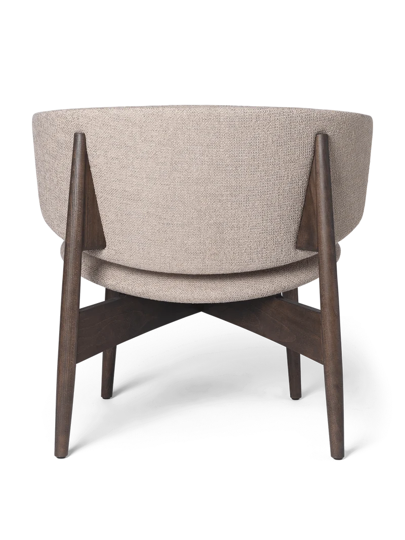 Herman Lounge Chair - Wood - Bouclé - Dark Stained Beech/Sand