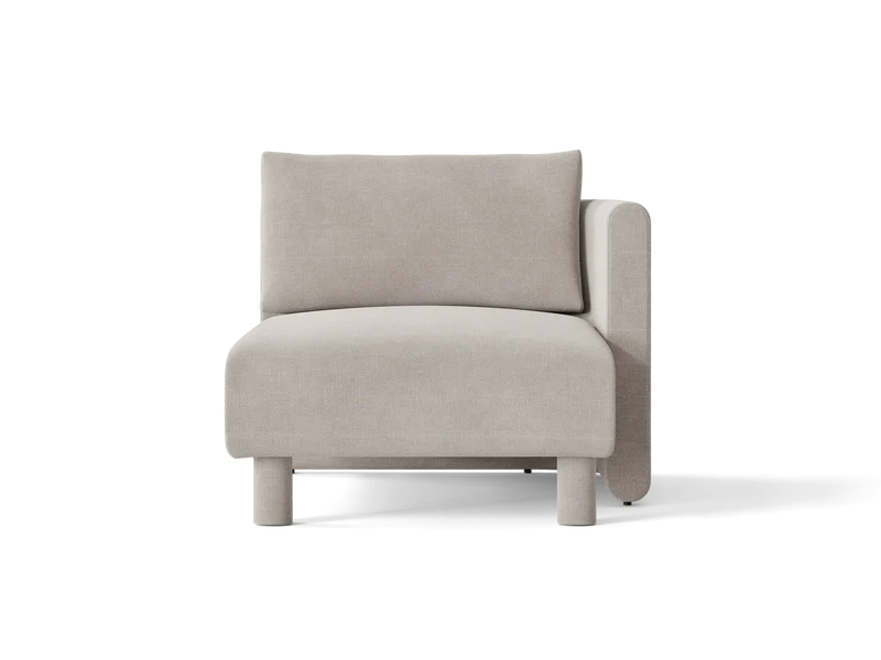 Dase Sofa Chaise Longue Right - Cotton Linen - Natural