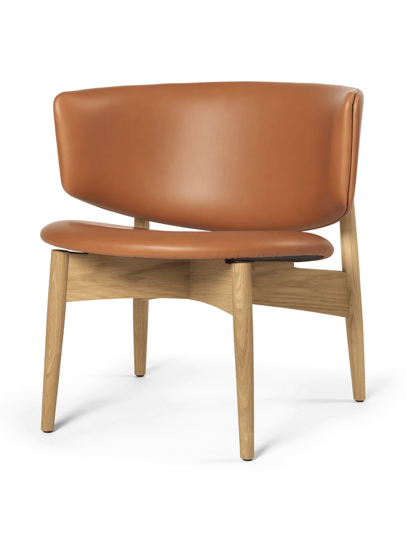 Herman Lounge Chair - Wood - Envy Leather - Oak/Cognac