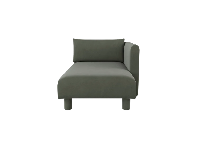 Dase Sofa Chaise Longue Right - Rich Velvet - Pine