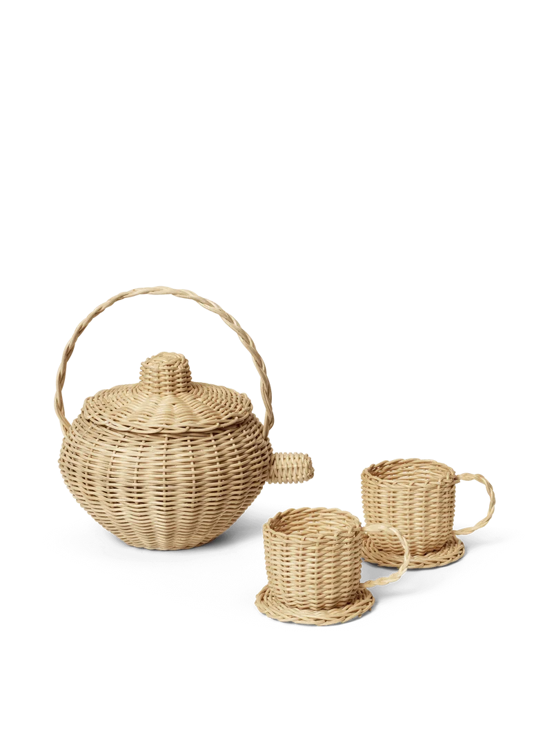 Rattan Tea Set - Natural