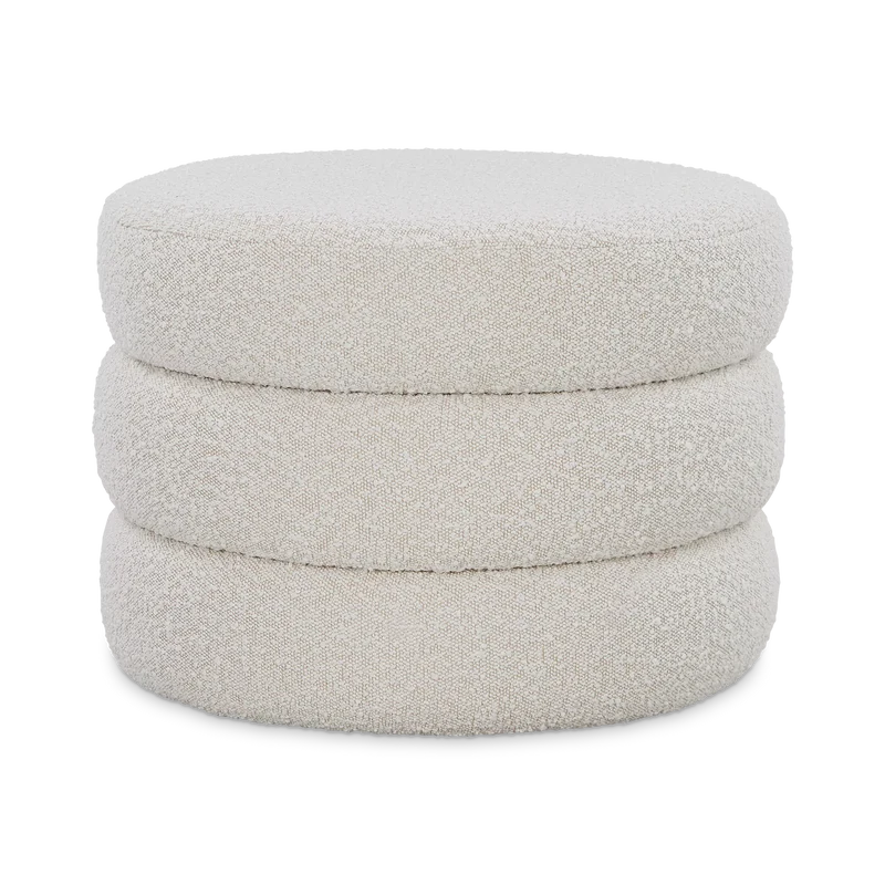 Fiel - Bouclé Fabric Upholstered Pouf