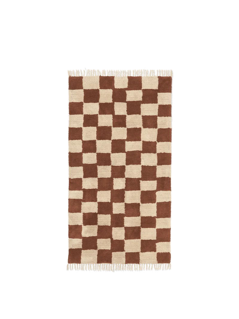 Mara Washable Rug - Rust/Warm Sand