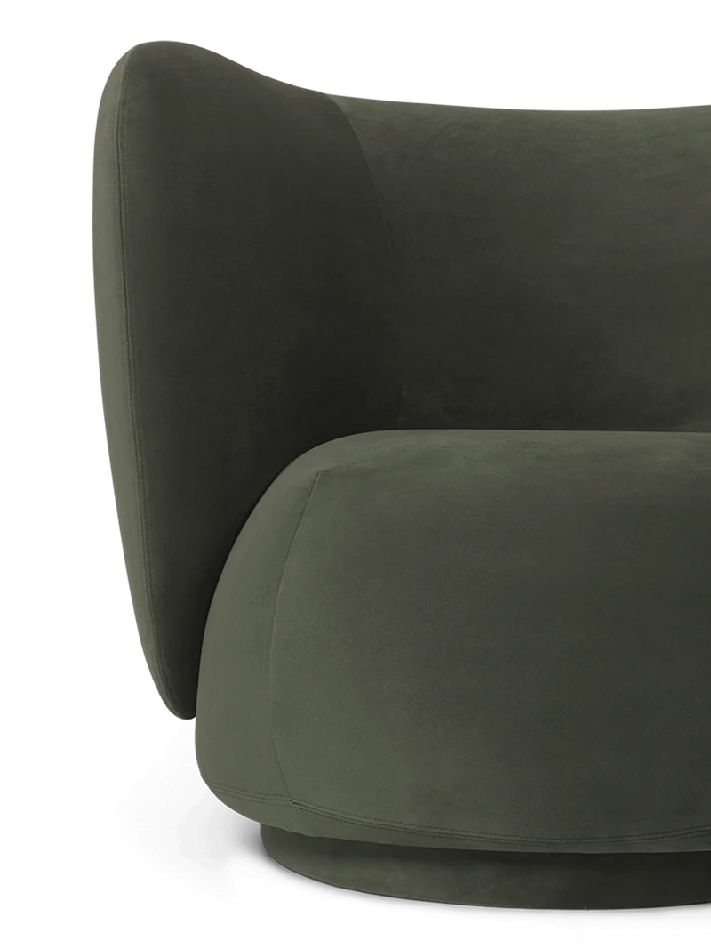 Rico Lounge Chair - Swivel - Rich Velvet - Pine