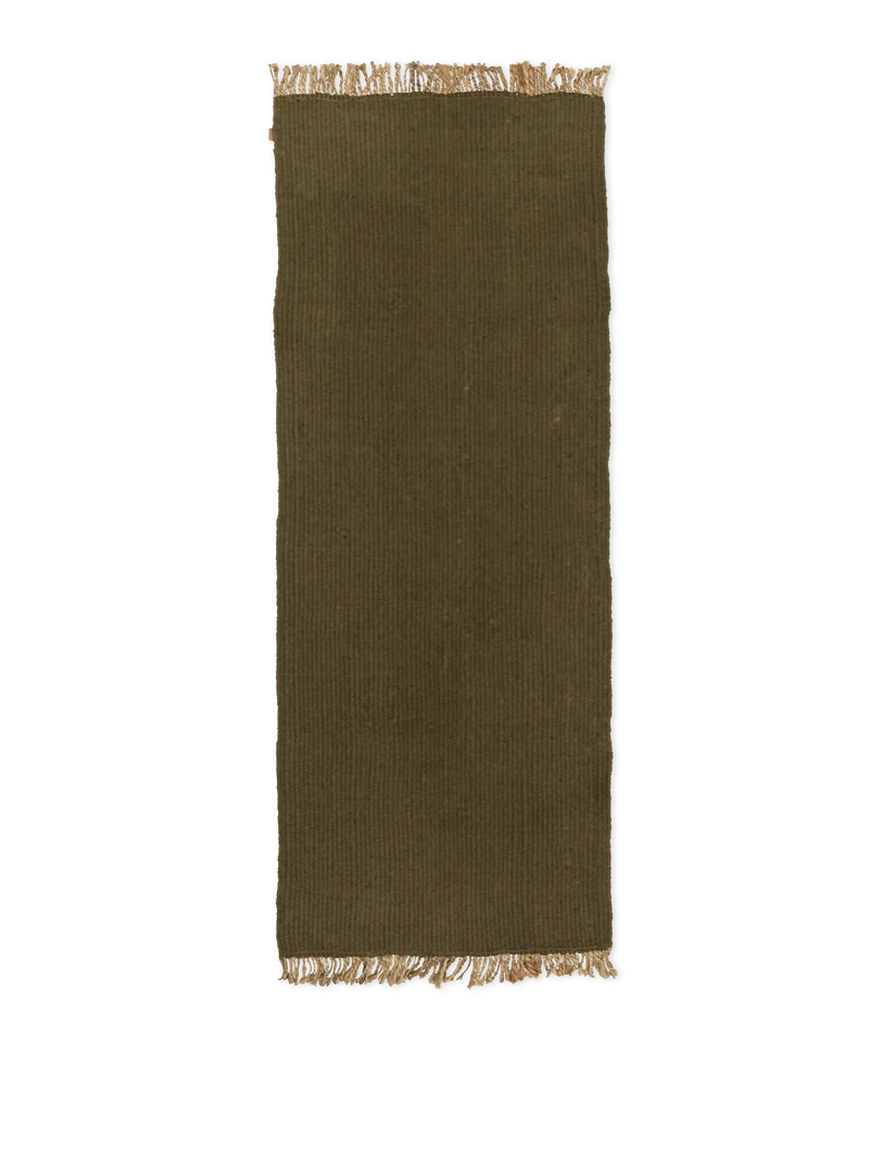 Block Runner - Olive/Natural