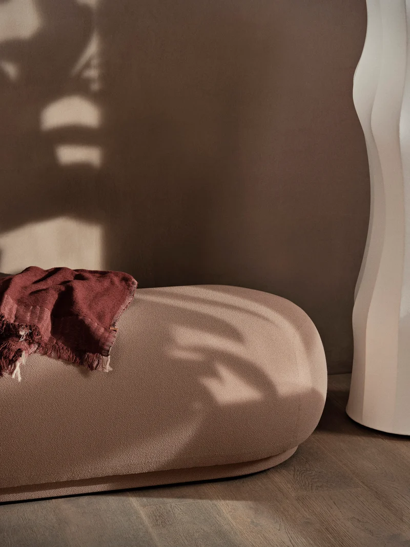 Rico Ottoman - Grain - Dusty Rose