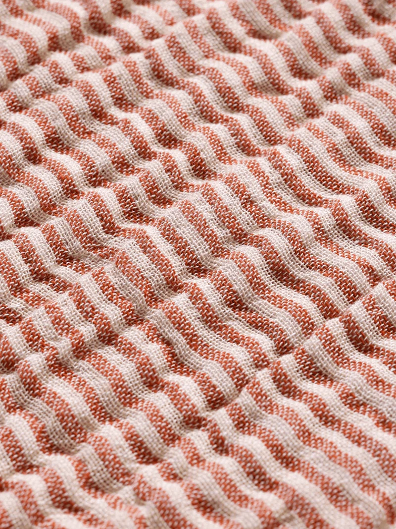Fino Bedspread - Terracotta/Off-White