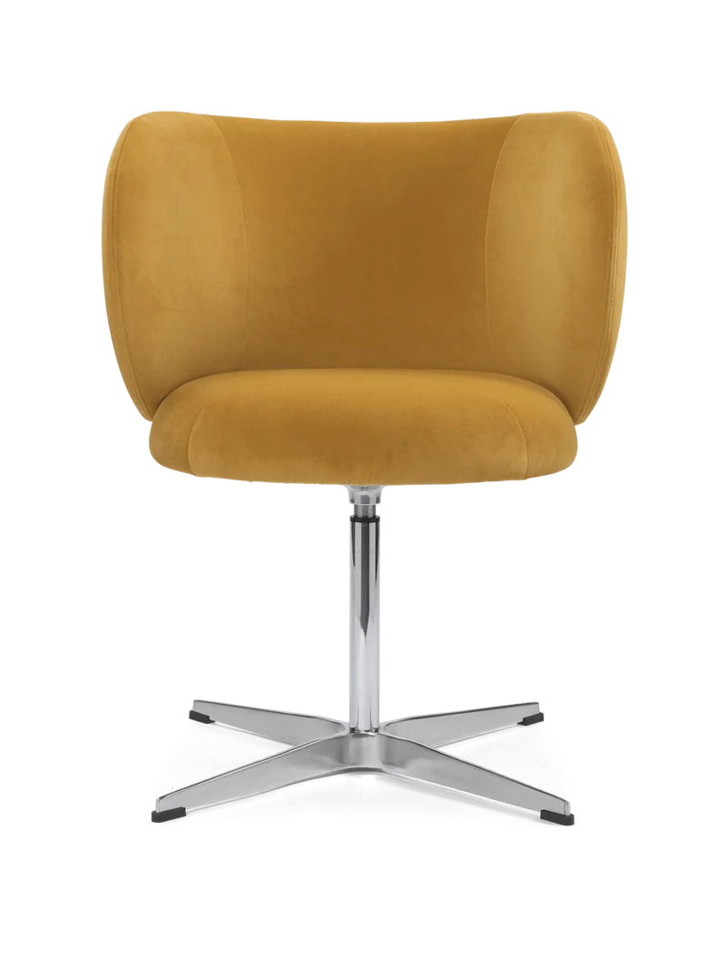 Rico Dining Chair - Swivel - Rich Velvet - Honey