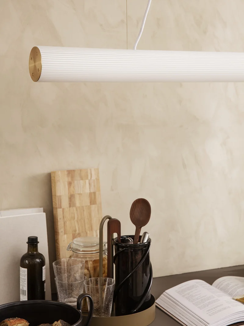 Vuelta Pendant 100 - White/Brass